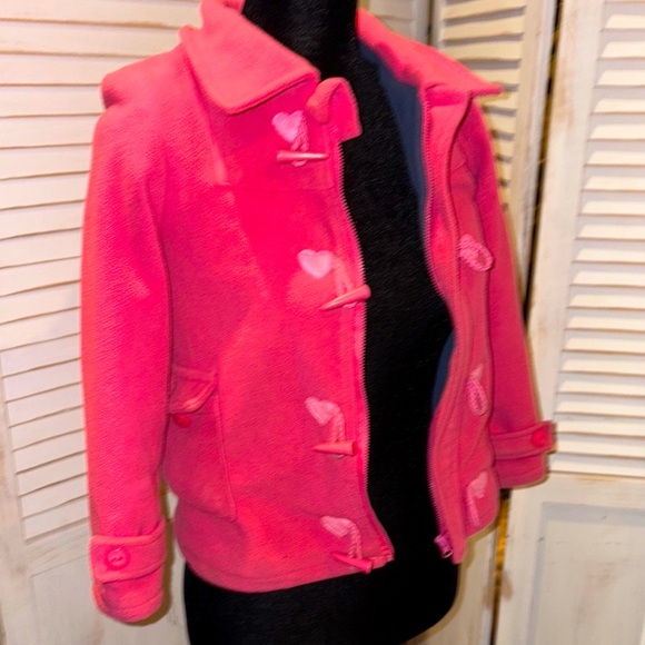 kids fifth ave Other - Young Ladies Chic Pink Heart Toggle Coat EUC🩷
